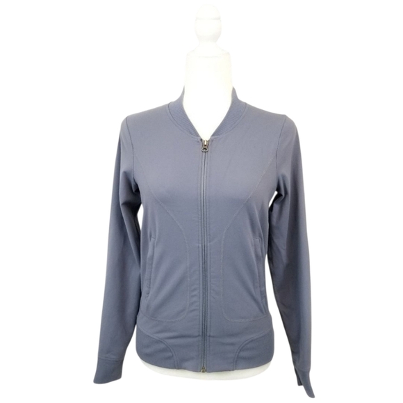 Athleta Bombastic grayish purple zipper lightweight jacket women's size XS - Picture 1 of 9